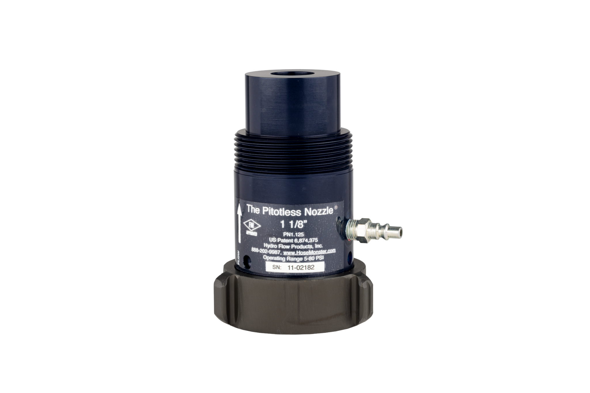 1 ⅛″ Pitotless Nozzle® Threaded Hose Monster