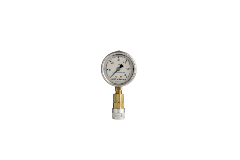 Two and a Half Inch Analog Flow Rate Gauge Hose Monster