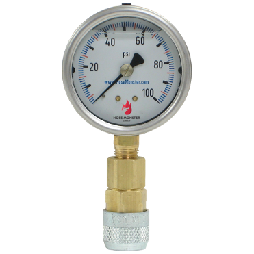 Accurate to 1 percent Hose Monster has these 2.5 inch analog flow rate gauges available now.