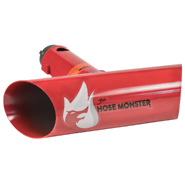 2.5 inch wide Hose Monster flusher comes with a built-in pitot for hydrant and water main flushing.