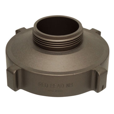 To reduce from a four inch wide to 2.5 inch wide hydrant pumper use this Hose Monster adapter reducer.